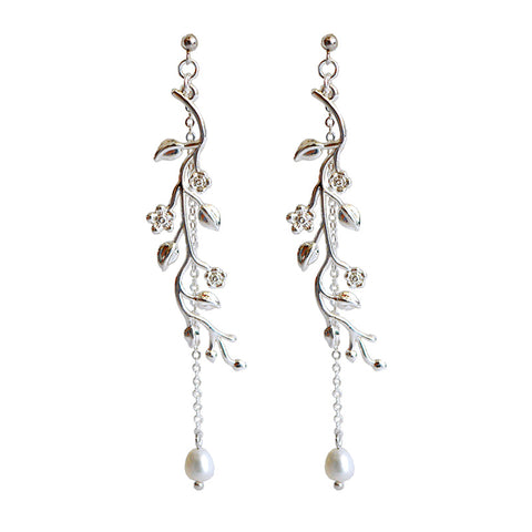 Fashion tassel sterling silver earrings Rimantojewelry