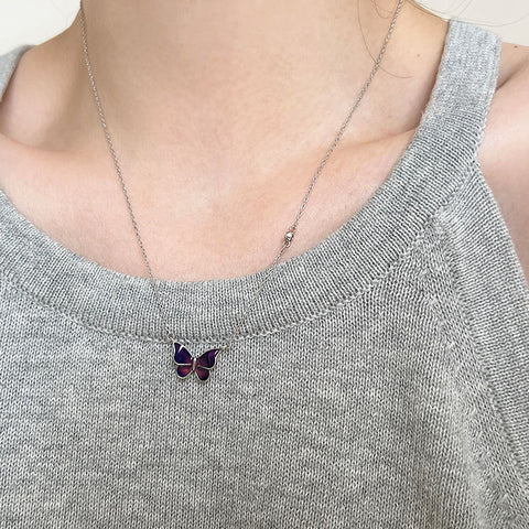 Color-changed Butterfly Necklace Fashion Novelty Jewelry Rimantojewelry