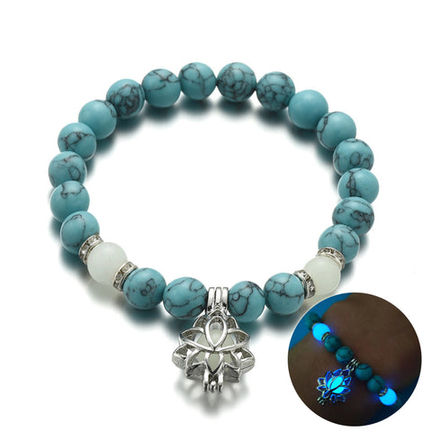 Energy Luminous Lotus Natural Stone Bracelet Rimantojewelry