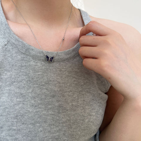 Color-changed Butterfly Necklace Fashion Novelty Jewelry Rimantojewelry