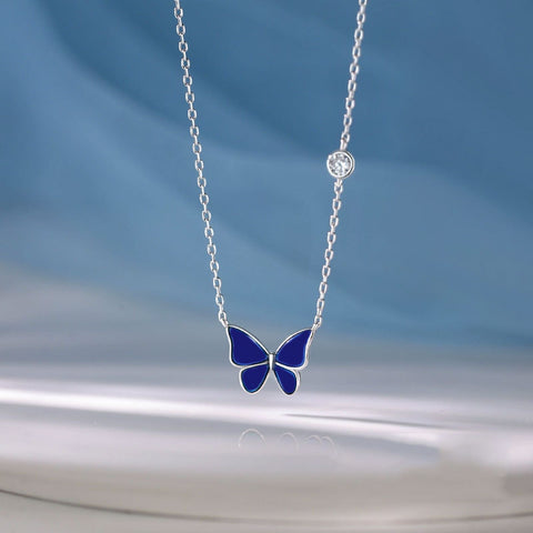 Color-changed Butterfly Necklace Fashion Novelty Jewelry Rimantojewelry