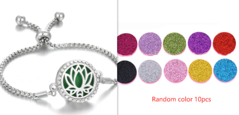 Hollow Stainless Steel Adjustable Aromatherapy Bracelet Jewelry Rimantojewelry
