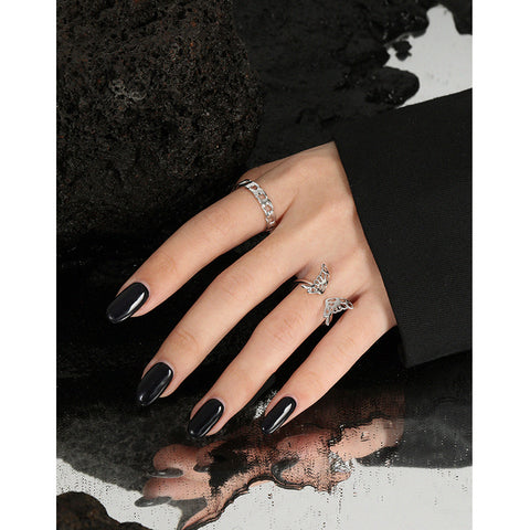 Butterfly Glossy Texture Silver in hand