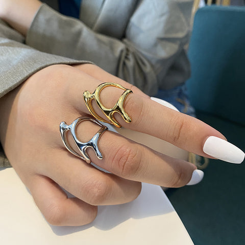 Hollow Branches Adjustable Rings for Women Rimantojewelry