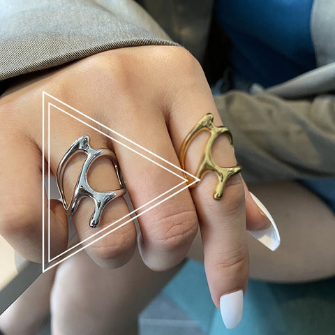 Hollow Branches Adjustable Rings for Women 2