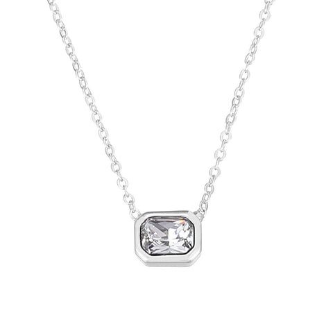 Ins Style Color Cube Sugar Zirconium Clavicle Chain Rimantojewelry