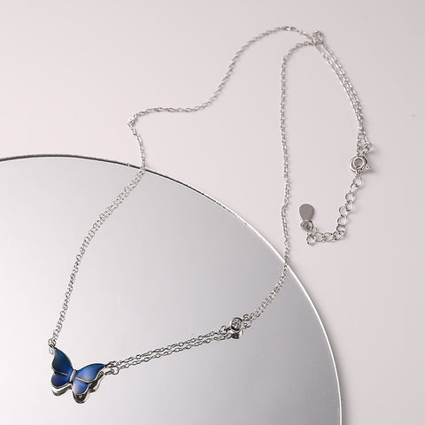 Color-changed Butterfly Necklace Fashion Novelty Jewelry Rimantojewelry