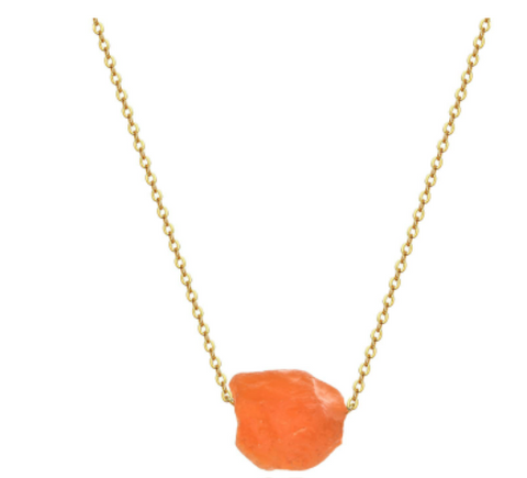 Hot Selling Stone Crystal Pillar Tree Of Life Pendant orange