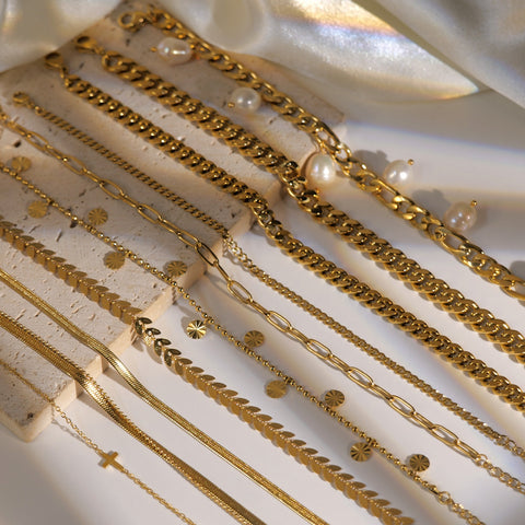 Retro 18K Gold Cross Fine Feet Chain anklet For Women Rimantojewelry