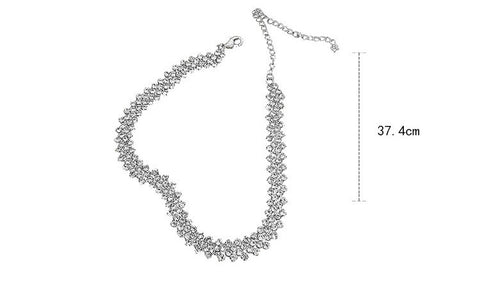 Full Rhinestone Necklace Necklace Clavicle Chain Necklace Fashion Necklace Rimantojewelry