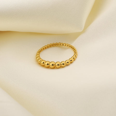 European And American INS Style Chic Small Dot Mini Ring 18K Gold Plating Rimantojewelry
