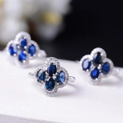 Sapphire Ring 925 Sterling Solid Silver Pear Cut Fabulous Vintage Charm Jewelry For Women Hot Sale Gift Rimantojewelry