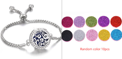 Hollow Stainless Steel Adjustable Aromatherapy Bracelet Jewelry Rimantojewelry